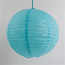 Ricepaper lamp shade 40 cm. Clear blue